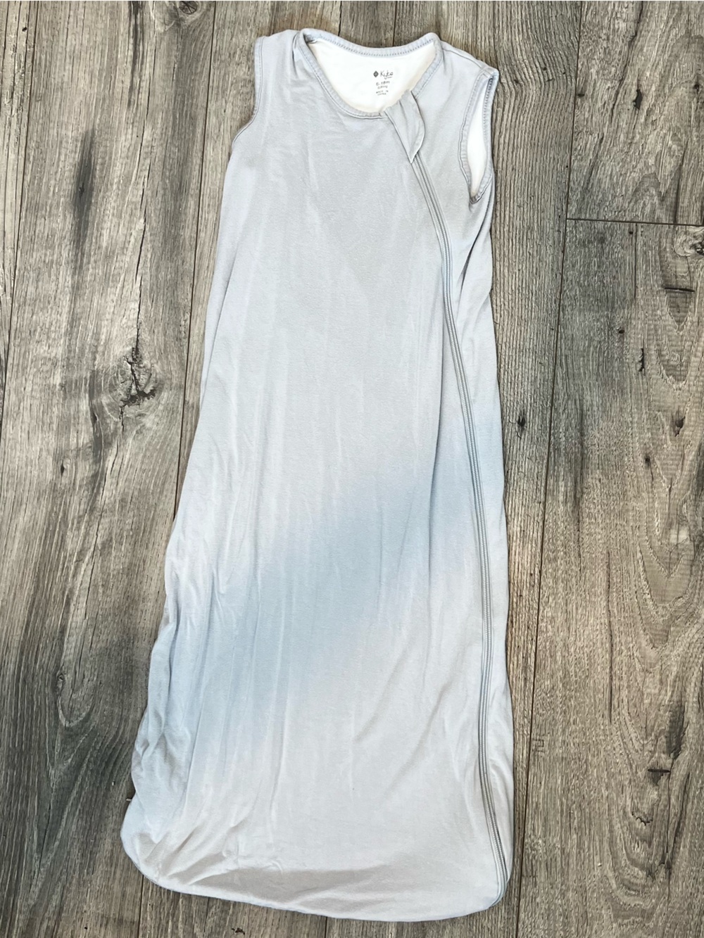 Kyte Baby Bamboo Light Gray Sleep Sack Bag 0.5 TOG-Size 6-18 months